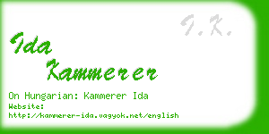 ida kammerer business card